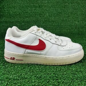 Nike Shoes Youth 6.5Y White Red Air Force 1 LV8 Utility AV6252-101 Low Top